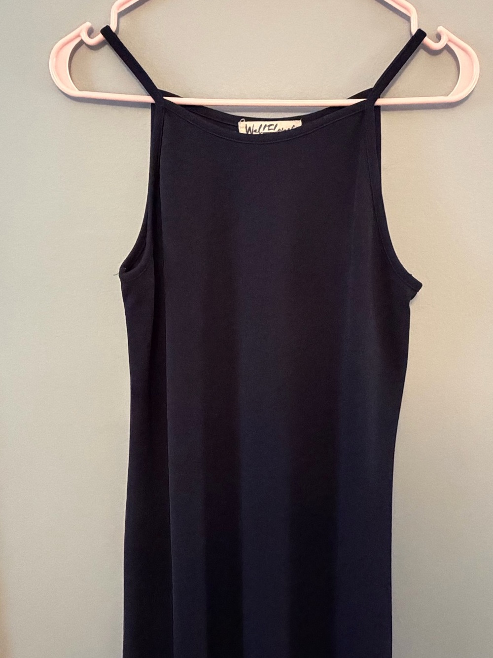 Wallflower Navy Blue High-Neck Spaghetti-Strap Dress
